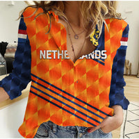 (Custom Personalised) Netherlands Cricket Dutch Lion Women Casual Shirt Special Orange LT8 - Wonder Print Shop