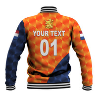 (Custom Personalised) Netherlands Cricket Dutch Lion Baseball Jacket Pride Version Orange LT8 - Wonder Print Shop