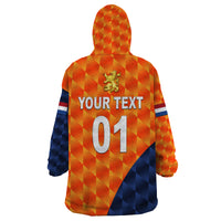 (Custom Personalised) Netherlands Cricket Dutch Lion Wearable Blanket Hoodie Pride Version Orange LT8 - Wonder Print Shop