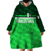 (Custom Personalised) Pakistan Cricket Wearable Blanket Hoodie Pak Shaheens Unique - Green LT8 - Wonder Print Shop