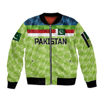 (Custom Personalised) Pakistan Cricket Sleeve Zip Bomber Jacket Pak Shaheens Pride 1992 Champions LT8 - Wonder Print Shop