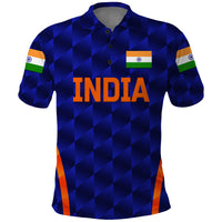 Custom India Cricket Polo Shirt Men In Blue Unique Blue LT8 - Wonder Print Shop