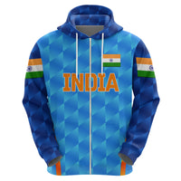 Custom India CrickeHoodie Men In Blue Unique Light Blue LT8 - Wonder Print Shop