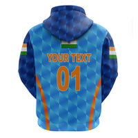Custom India CrickeHoodie Men In Blue Unique Light Blue LT8 - Wonder Print Shop