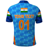 Custom India Cricket Polo Shirt Men In Blue Unique Light Blue LT8 - Wonder Print Shop