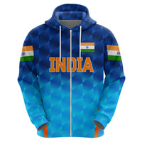 Custom India CrickeHoodie Men In Blue Unique Gradient Blue LT8 - Wonder Print Shop