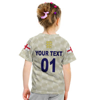 (Custom Personalised) England Cricket Kid T Shirt Unique - Beige LT8 - Wonder Print Shop