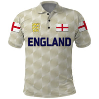 Custom England Cricket Polo Shirt Unique Beige LT8 - Wonder Print Shop