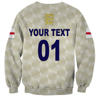 (Custom Personalised) England Cricket Sweatshirt Unique - Beige LT8 - Wonder Print Shop