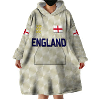 (Custom Personalised) England Cricket Wearable Blanket Hoodie Unique - Beige LT8 - Wonder Print Shop