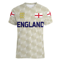 (Custom Personalised) England Cricket Women V Neck T Shirt Unique - Beige LT8 - Wonder Print Shop