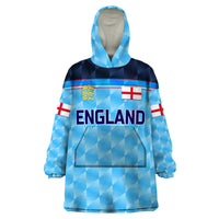 (Custom Personalised) England Cricket Wearable Blanket Hoodie Unique - Blue LT8 - Wonder Print Shop
