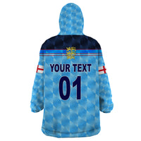 (Custom Personalised) England Cricket Wearable Blanket Hoodie Unique - Blue LT8 - Wonder Print Shop