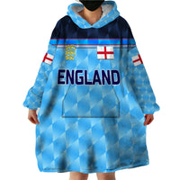 (Custom Personalised) England Cricket Wearable Blanket Hoodie Unique - Blue LT8 - Wonder Print Shop