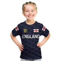 (Custom Personalised) England Cricket Kid T Shirt Unique - Navy LT8 - Wonder Print Shop