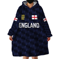 (Custom Personalised) England Cricket Wearable Blanket Hoodie Unique - Navy LT8 - Wonder Print Shop