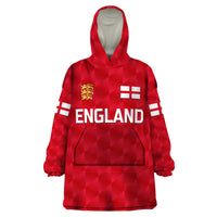 (Custom Personalised) England Cricket Wearable Blanket Hoodie Unique - Red LT8 - Wonder Print Shop