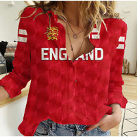 (Custom Personalised) England Cricket Women Casual Shirt Unique - Red LT8 - Wonder Print Shop