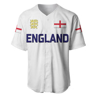 (Custom Personalised) England Cricket Baseball Jersey Unique - White LT8 - Wonder Print Shop