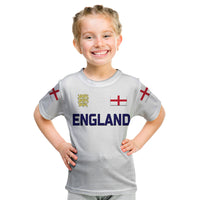 (Custom Personalised) England Cricket Kid T Shirt Unique - White LT8 - Wonder Print Shop