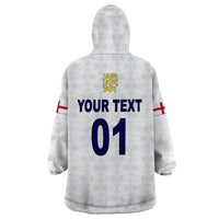 (Custom Personalised) England Cricket Wearable Blanket Hoodie Unique - White LT8 - Wonder Print Shop