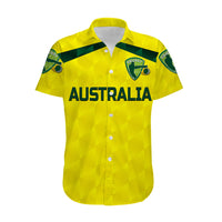 (Custom Personalised) Australia Cricket Hawaiian Shirt Aussie Unique - Yellow LT8 - Wonder Print Shop