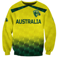 (Custom Personalised) Australia Cricket Sweatshirt Aussie Unique - Gradient Yellow Vibes LT8 - Wonder Print Shop