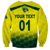 (Custom Personalised) Australia Cricket Sweatshirt Aussie Unique - Gradient Yellow Vibes LT8 - Wonder Print Shop