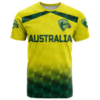 Custom Australia Cricket T Shirt Aussie Unique Gradient Yellow Vibes LT8 - Wonder Print Shop