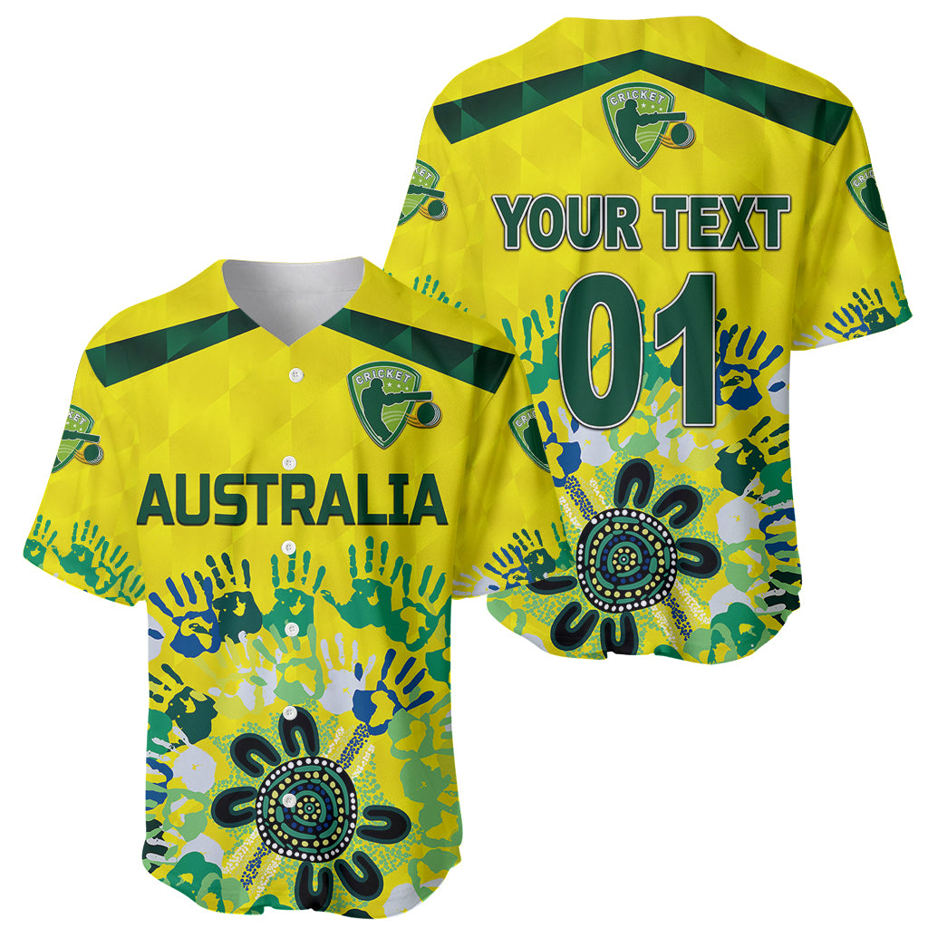 custom-personalised-australia-cricket-baseball-jersey-aboriginal-style-unique-yellow
