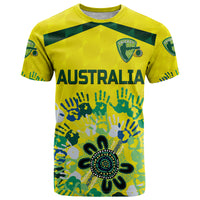Custom Australia Cricket T Shirt Aboriginal Style Unique Yellow LT8 - Wonder Print Shop