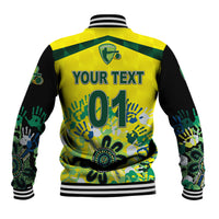 (Custom Personalised) Australia Cricket Baseball Jacket Aboriginal Style Unique - Black LT8 - Wonder Print Shop