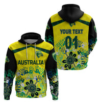 Custom Australia CrickeHoodie Aboriginal Style Unique Black LT8 - Wonder Print Shop