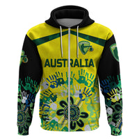 Custom Australia CrickeHoodie Aboriginal Style Unique Black LT8 - Wonder Print Shop