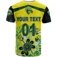 Custom Australia Cricket T Shirt Aboriginal Style Unique Black LT8 - Wonder Print Shop