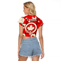 Canada Tartan Day Raglan Cropped T Shirt Canada Maple Leaf Journee du Tartan - Wonder Print Shop
