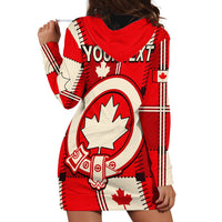 (Custom Personalised) Canada Tartan Day Hoodie Dress Canada Maple Leaf Journee du Tartan - Wonder Print Shop