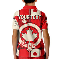 Custom Canada Tartan Day Polo Shirt for Kid Canada Maple Leaf Journee du Tartan - Wonder Print Shop