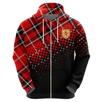 Scottish Gaelic Hoodie Crest Scotland Lion Tartan - Wonder Print Shop