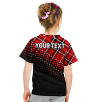 (Custom Personalised) Scottish Gaelic Kid T Shirt Crest Scotland Lion Tartan - Wonder Print Shop