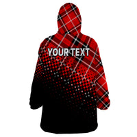(Custom Personalised) Scottish Gaelic Wearable Blanket Hoodie Crest Scotland Lion Tartan - Wonder Print Shop