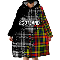 (Custom Personalised) Scottish Tartan Wearable Blanket Hoodie Scotland Modern Crest Tartan - Wonder Print Shop
