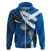 Scottish Thistle Tartan Hoodie Scottish Alba Flag Style - Wonder Print Shop