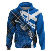 Custom Scottish Thistle Tartan Hoodie Scottish Alba Flag Style - Wonder Print Shop