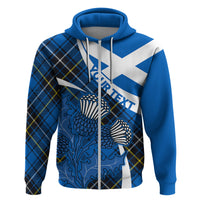 Custom Scottish Thistle Tartan Hoodie Scottish Alba Flag Style - Wonder Print Shop
