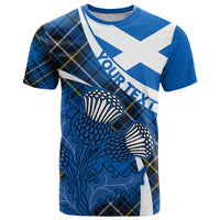 Custom Scottish Thistle Tartan T Shirt Scottish Alba Flag Style - Wonder Print Shop