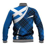 Scottish Alba Flag Baseball Jacket Scottish Colourful Tartan Blue Version LT9 - Wonder Print Shop