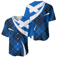 Scottish Alba Flag Baseball Jersey Scottish Colourful Tartan Blue Version LT9 - Wonder Print Shop