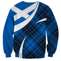 Scottish Alba Flag Sweatshirt Scottish Colourful Tartan Blue Version - Wonder Print Shop