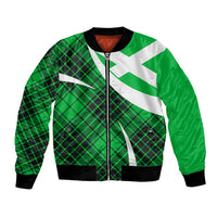 Scottish Alba Flag Bomber Jacket Scottish Colourful Tartan Green Version LT9 - Wonder Print Shop